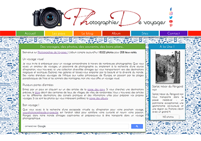 Capture de la page du site www.photographiesdevoyages.be 